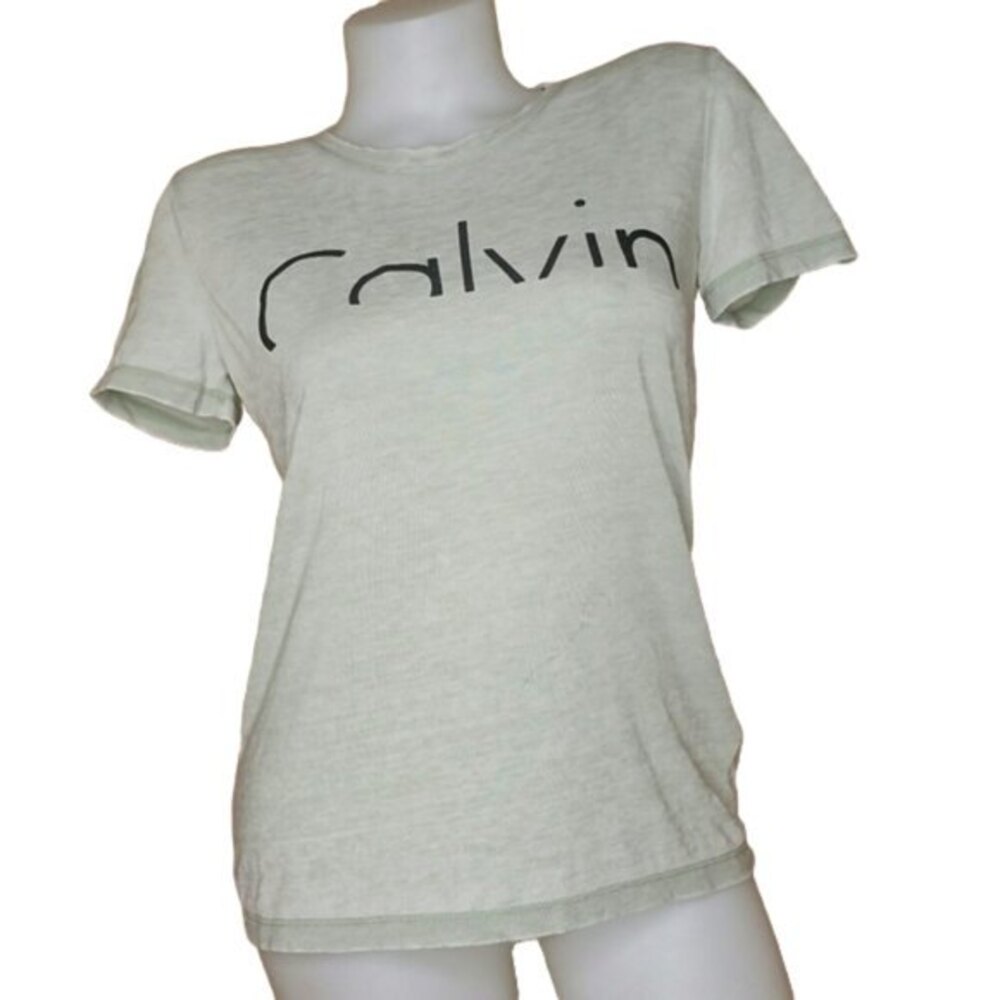 Calvin Klein Light Green Semi Sheer T Shirt XS